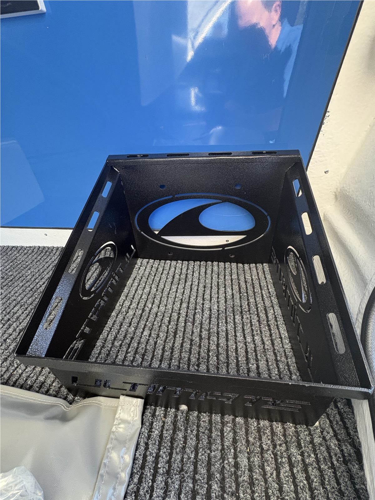 Ultimate dual-jerry-can storage tray fitted inside the boot