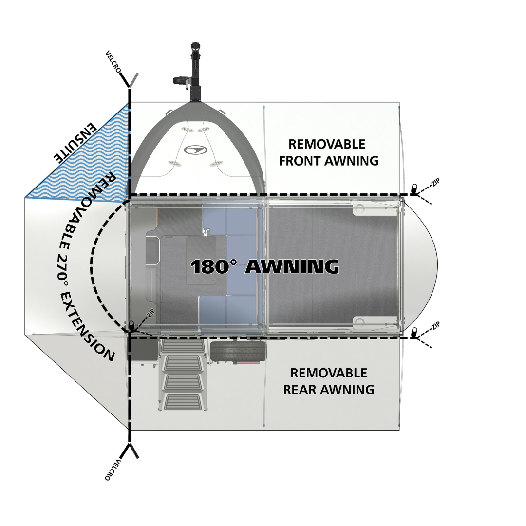 Removable 270 degree Awning