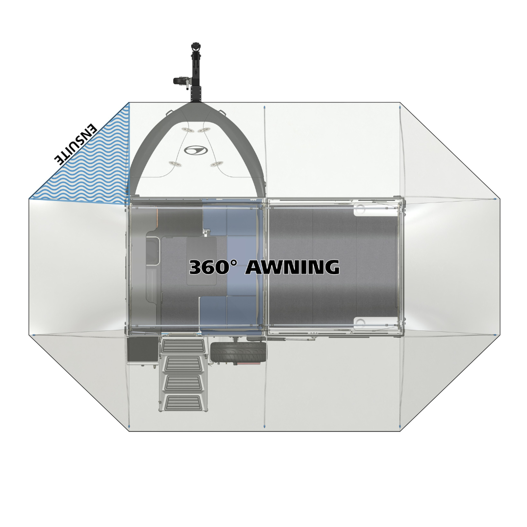 Integrated 360 degree Awning