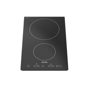 Dual induction cooktop with separate sink and glass lid