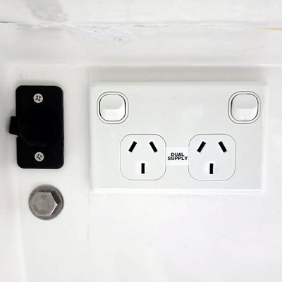 240V Outlet in Rear Bumper Box